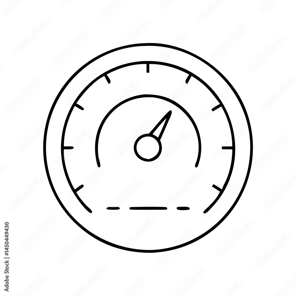 Poster speedometer icon, speedometer line art - simple line art of speedometer, perfect for speedometer log