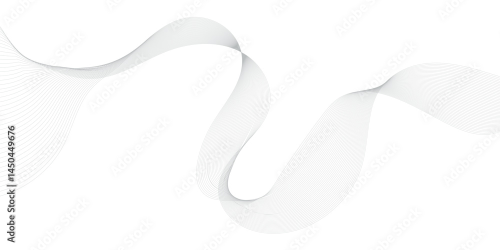 Poster abstract grey, white smooth element swoosh speed wave modern stream transparent background. abstract