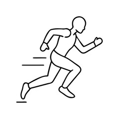 sprinting icon, sprinting line art - simple line art of sprinting, perfect for sprinting logos and icons
