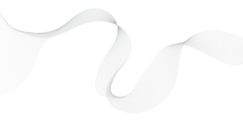 Abstract grey, white smooth element swoosh speed wave modern stream transparent background. Abstract wave line for banner, template, wallpaper background with wave design. Vector illustration	
