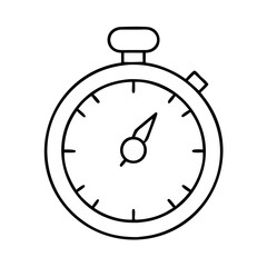 stopwatch icon, stopwatch line art - simple line art of stopwatch, perfect for stopwatch logos and icons