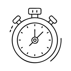 stopwatch icon, stopwatch line art - simple line art of stopwatch, perfect for stopwatch logos and icons