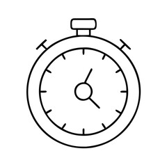 stopwatch icon, stopwatch line art - simple line art of stopwatch, perfect for stopwatch logos and icons