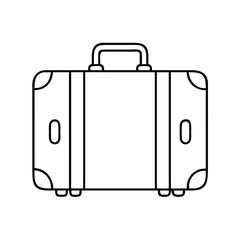 suitcase icon, suitcase line art - simple line art of suitcase, perfect for suitcase logos and icons
