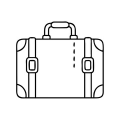 suitcase icon, suitcase line art - simple line art of suitcase, perfect for suitcase logos and icons