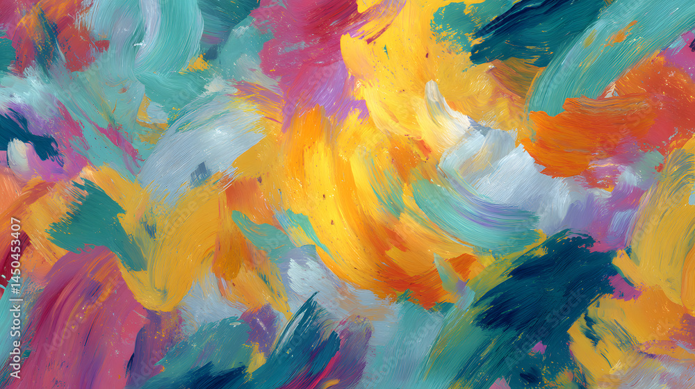 Poster a harmony of hues exquisite brushwork creating a beautiful and suitable visual symphony with texture
