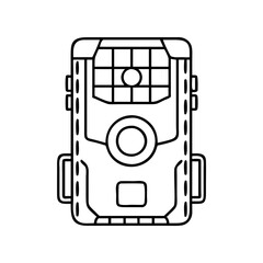 trail camera icon, trail camera line art - simple line art of trail camera, perfect for trail camera logos and icons