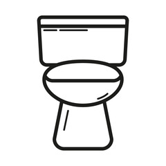 Toilet bowl icon on a white background