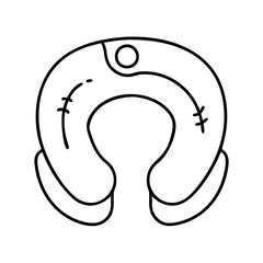 travel pillow icon, travel pillow line art - simple line art of travel pillow, perfect for travel pillow logos and icons