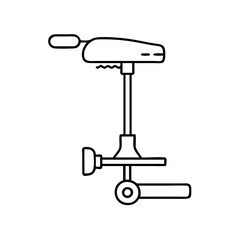 trolling motor icon, trolling motor line art - simple line art of trolling motor, perfect for trolling motor logos and icons