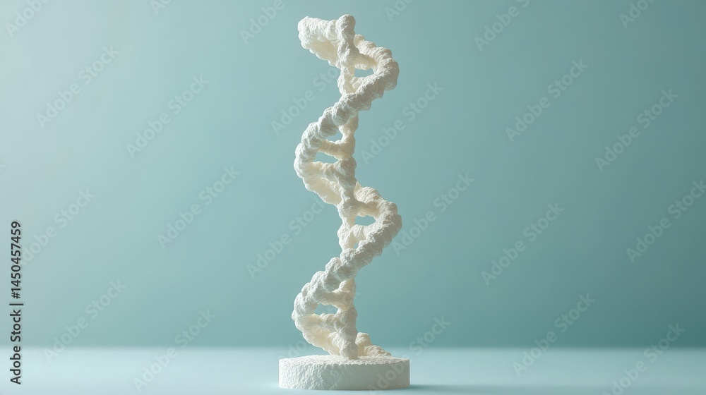 Poster abstract representation of a dna double helix structure.