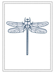simple, creative, modern nature dragonfly