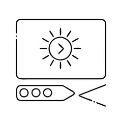 video buffering icon, video buffering line art - simple line art of video buffering, perfect for video buffering logos and icons