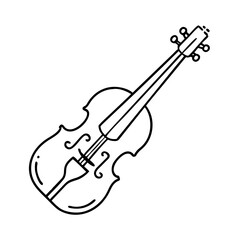 Obraz premium violin icon, violin line art - simple line art of violin, perfect for violin logos and icons