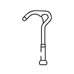 walking cane icon, walking cane line art - simple line art of walking cane, perfect for walking cane logos and icons