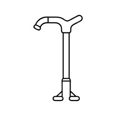 walking cane for support icon, walking cane for support line art - simple line art of walking cane for support, perfect for walking cane for support logos and icons