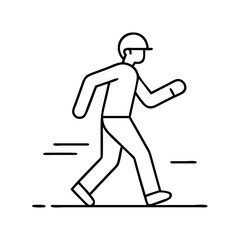 walking for fitness icon, walking for fitness line art - simple line art of walking for fitness, perfect for walking for fitness logos and icons