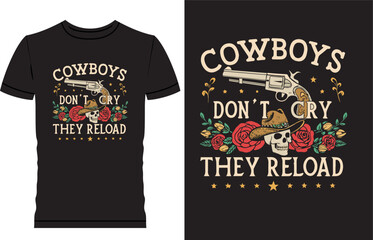 Western Cowboy T Shirt Design 