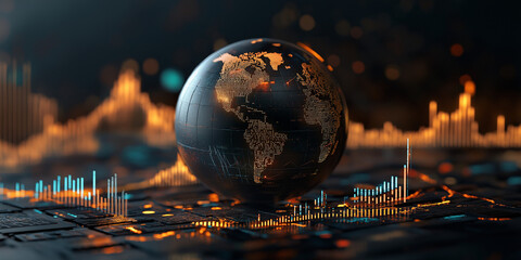 Global economic trends analyzing trade and politics in today's digital market environment
