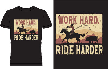 Western Cowboy T Shirt Design 