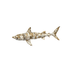 Camouflaged Shark A Collage of Ocean Debris