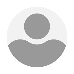 Vector flat illustration in grayscale. Avatar, user profile, person icon, gender neutral silhouette, profile picture. Suitable for social media profiles, icons, screensavers and as a template.