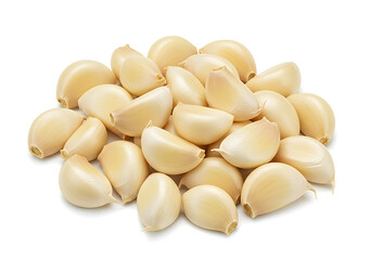 Peeled Garlic Cloves Group Fresh Ingredient Cooking Flavor Seasoning
