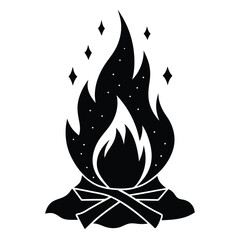 vector illustration of fire flames
