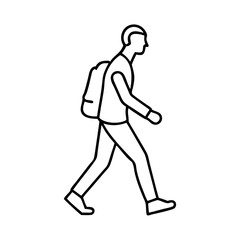 Obraz premium 05 walking icon, 05 walking line art - simple line art of 05 walking, perfect for 05 walking logos and icons