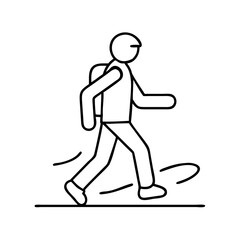 05 walking icon, 05 walking line art - simple line art of 05 walking, perfect for 05 walking logos and icons