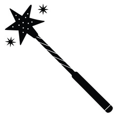 vector illustration of a magic wand