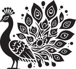 Obraz premium A Peafowl Vector Art Illustration EPS File 