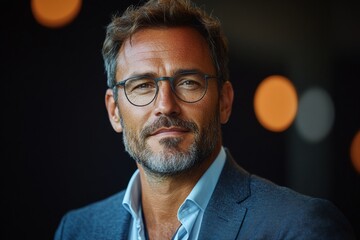 Business Professional Portrait Urban Image of a Confident Man Close-Up View