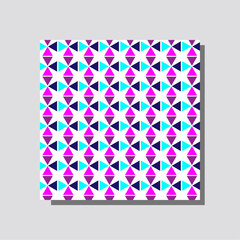 Abstract geometric pattern design featuring vibrant colors and smooth lines. This modern and stylish pattern is perfect for use in a variety of creative projects, including textiles, home decor, 
