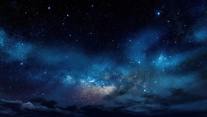 Obraz premium Exploring the Night Sky: A Celestial Journey Across Starry Galaxies and Constellations