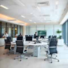 블러된 사무실내부Inside the Blurred Office