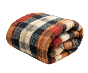 Cozy blanket folding event home textile product comfort isolated on transparent background