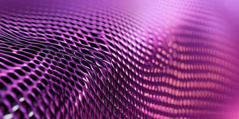 Abstract purple mesh pattern with flowing waves and intricate design details.