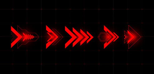 Vector illustration futuristic arrow red. © Khalim Taufiqi