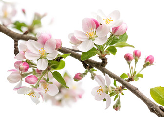 Obraz premium pink cherry blossom isolated