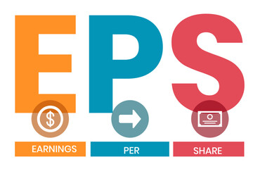 EPS - Earnings Per Share acronym, concept background. vector illustration concept with keywords and icons. lettering illustration with icons for web banner, flyer, landing page, presentation