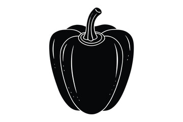 Bell Pepper Vegetable Vector Illustration on White Background

