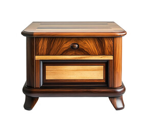 Elegant wooden nightstand design modern home furniture interior aesthetic appeal isolated on transparent background
