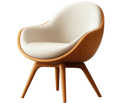 Elegant modern chair design furniture showcase minimalist style isolated on transparent background