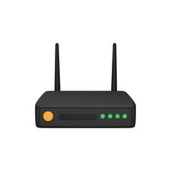 Router 3d render icon isolated
