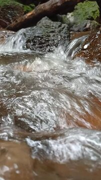 water flowing into the water