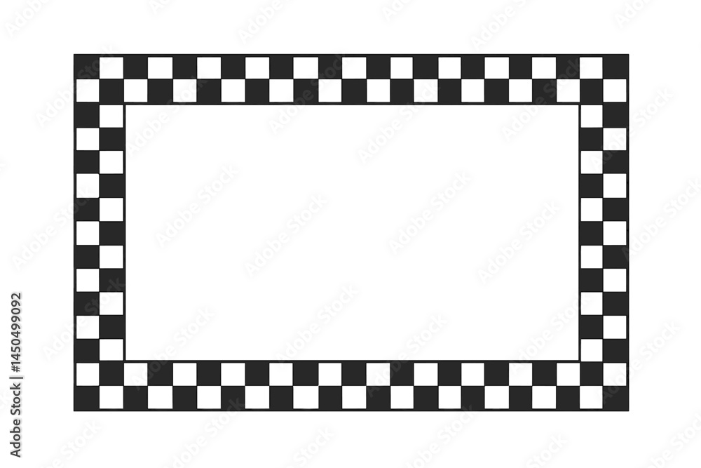 Poster flat vector illustration of a checkered border design suitable for various creative projects and bac