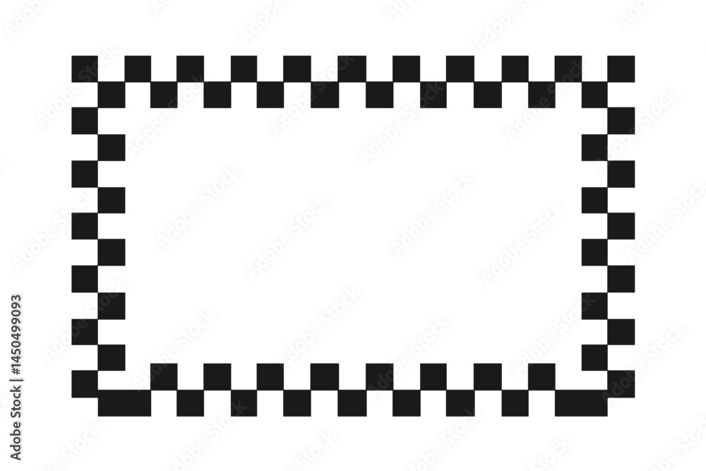 Poster checkerboard patterned border design suitable for various creative projects in flat vector style