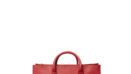 red shopping bag isolated on white background