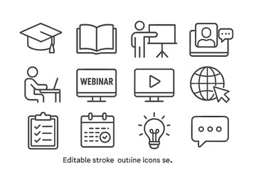 Educational activities in a digital format featuring webinars, online learning, and interactive presentations